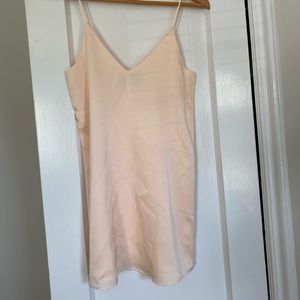 Nude Satin Slip Dress
